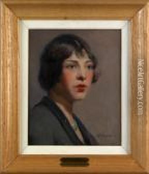 Portrait Of A Woman Oil Painting - Albert Jean Adolphe