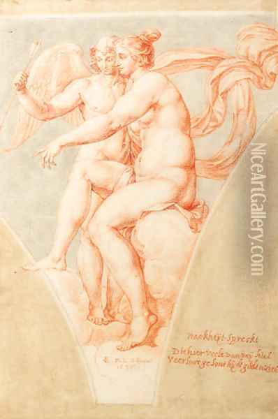 Venus and Cupid Oil Painting - Pieter van Lint