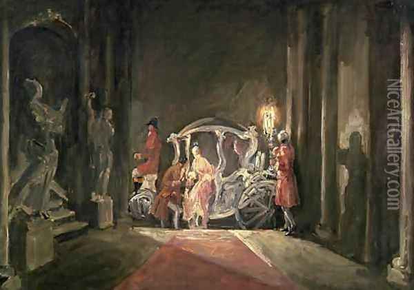 Guest Oil Painting - M. F. Hofmann