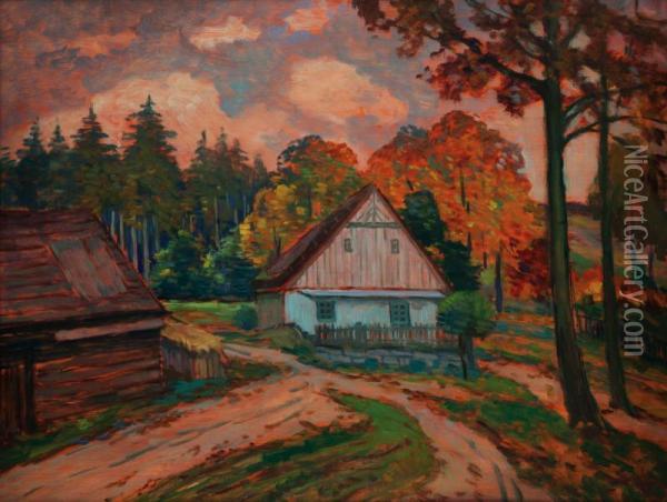 Samota U Lesa Oil Painting - Antonin Hudecek