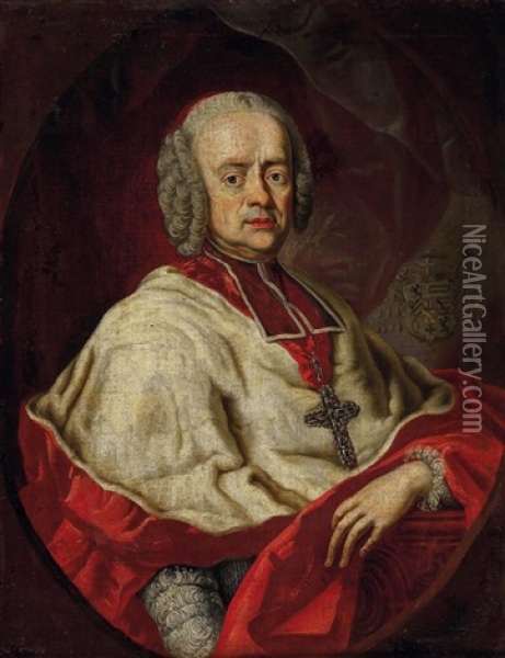 Halbportrat Von Siegmund Christof Graf Von Schrattenbach, Fursterzbischof Von Salzburg (1753 - 1771) Oil Painting - Rosa Barducci