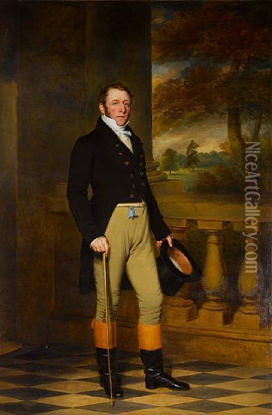 Portrait Of Sir George Henry Smyth, Baronet (17841852) Oil Painting - John Ponsford