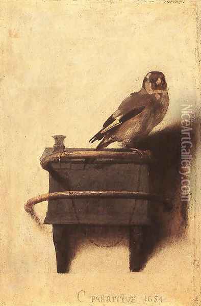 The Goldfinch 1654 Oil Painting - Carel Fabritius