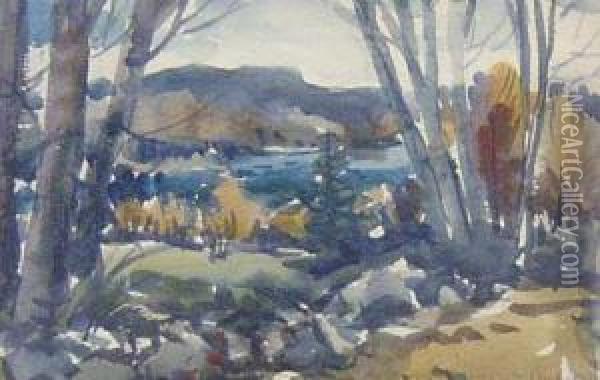 Landscape With Trees Oil Painting - Phillip Richard Morris