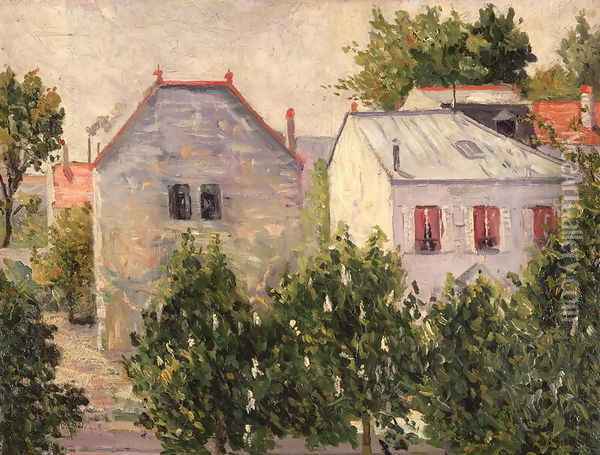 Garden at Asnieres, 1883 Oil Painting - Paul Signac