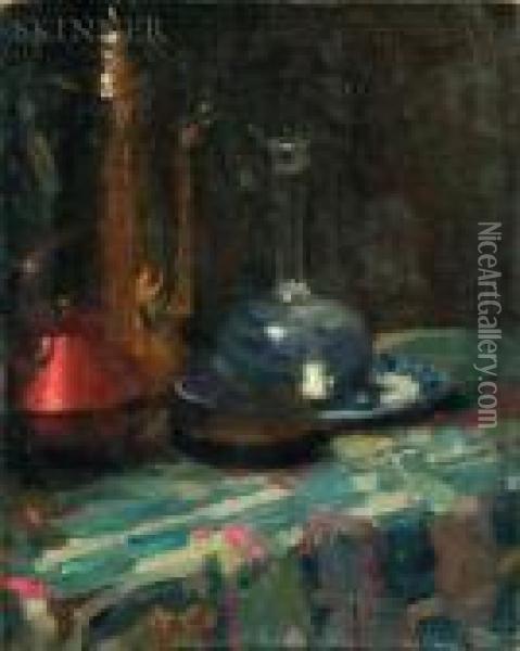 Coffeepot And Kettle Oil Painting - Robert Henry Logan