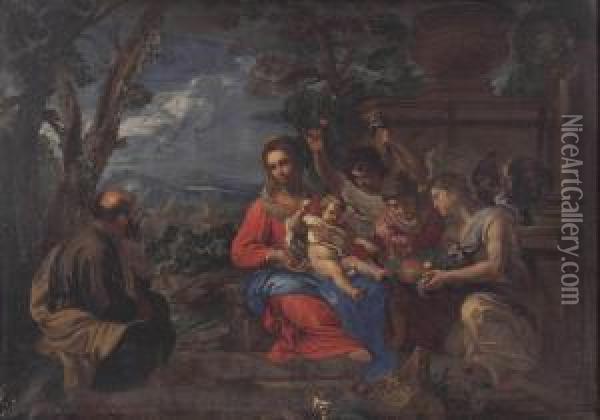 Adorazione Dei Pastori Oil Painting - Giovanni Battista Merano