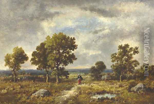 Bois de Fontainebleau Oil Painting - Narcisse-Virgile Diaz de la Pena