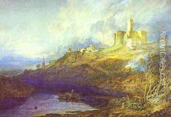 Warkworth Castle, Northumberlan Oil Painting - Joseph Mallord William Turner