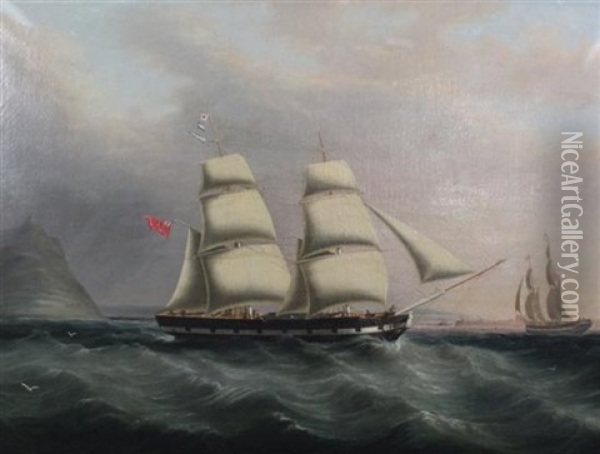 The Brig Annie Longton, 1848 Oil Painting - Joseph Heard