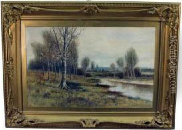 An Autumn Landscape Oil Painting - George Howell Gay