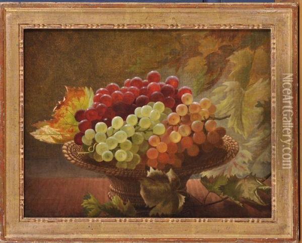 Basket With Grapes Oil Painting - James Peale