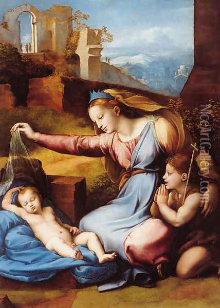 Madonna of the Diadem Oil Painting - Raffaelo Sanzio