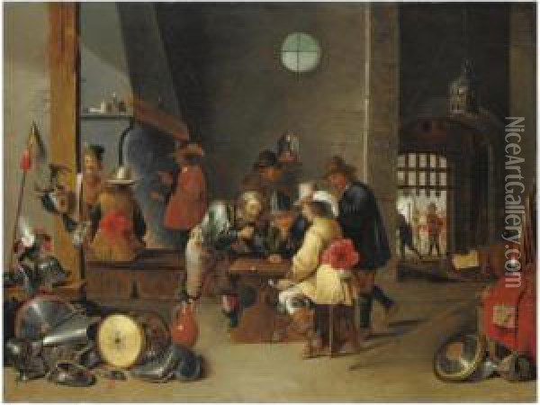 La Guardia Oil Painting - David The Younger Teniers
