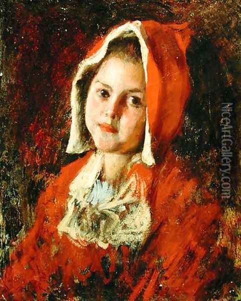 Little Red Riding Hood Oil Painting - William Merritt Chase