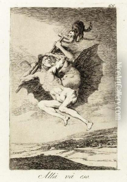Tragala Perro Oil Painting - Francisco De Goya y Lucientes
