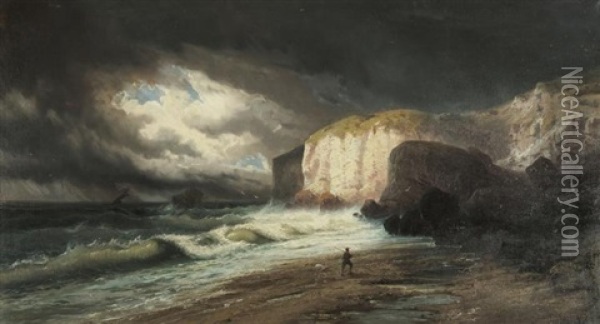 Breton Marina Oil Painting - Emile Godchaux