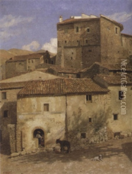 Cineto Romano Oil Painting - August Weckesser