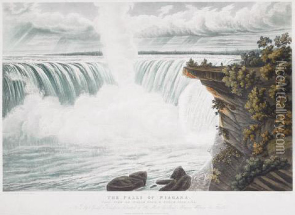 The Falls Of Niagara, This View Of Table Rock Oil Painting - James Pattison Cockburn