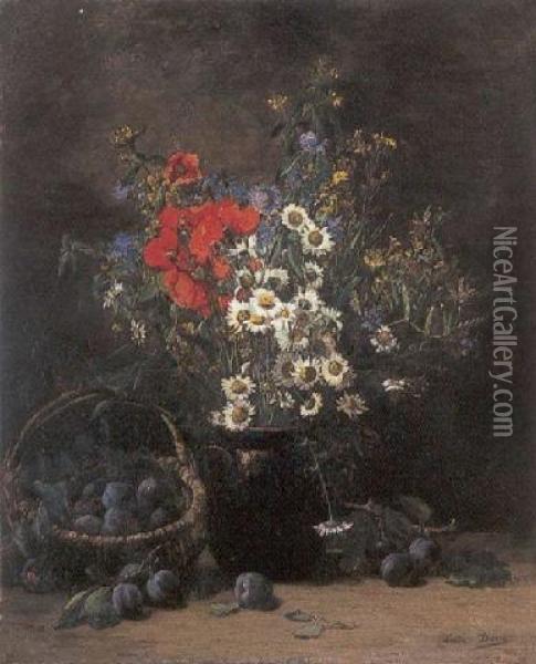 Wildflowers Oil Painting - Louise Darru