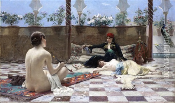 Femmes Turques Oil Painting - Ferdinand Max Bredt