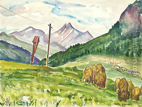 Paesaggio Di Montagna Oil Painting - Tonci Fantoni