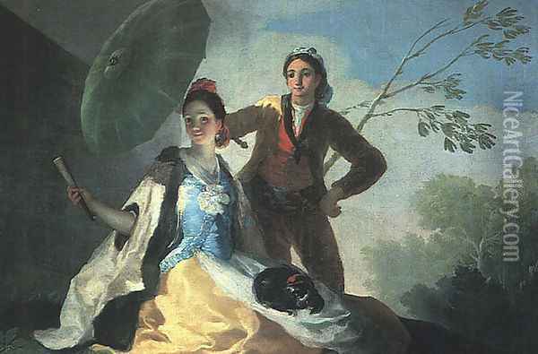 The Parasol Oil Painting - Francisco De Goya y Lucientes