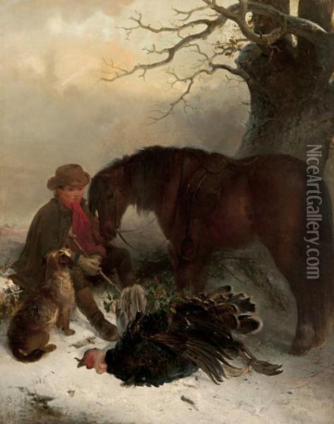Thoughts Of Christmas Oil Painting - Edward Robert Smythe