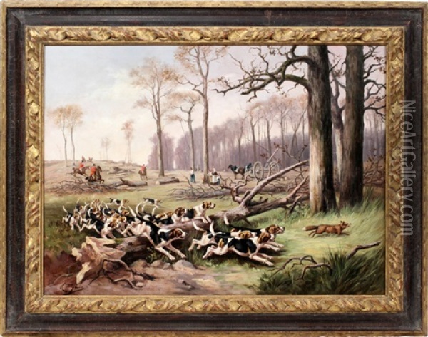 Hunt Scene Oil Painting - Olivier de Penne