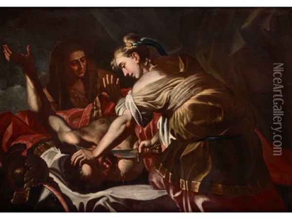 Judith Und Holofernes Oil Painting - Giovanni Francesco Guerrieri