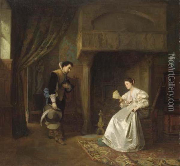 The Proposal Oil Painting - Agnes, Agneta Borjesson