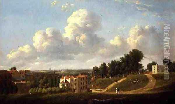 Blackheath view over Hyde Grove Oil Painting - John Jacob Hofland