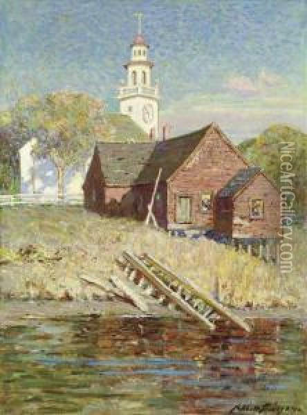 The Town Clock Oil Painting - Abbott Fuller Graves
