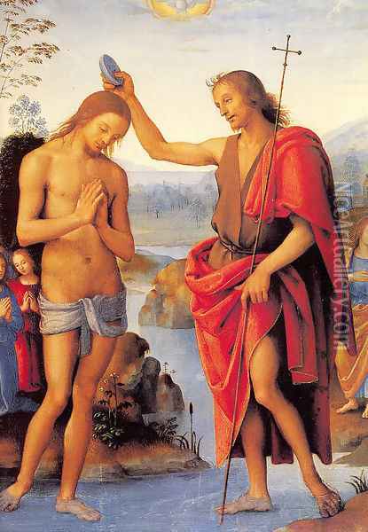 The Baptism of Christ 1490-1500 Oil Painting - Pietro Vannucci Perugino