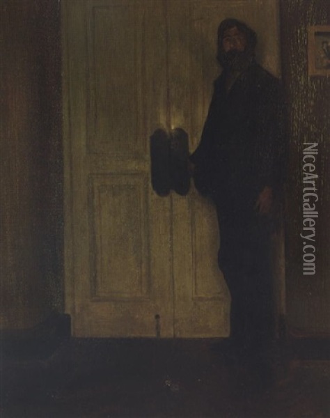 Man At The Door Oil Painting - Alfred Henry Maurer