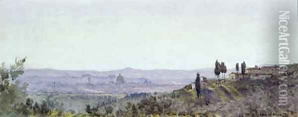 Florence from Settignano Oil Painting - Edwin Bale