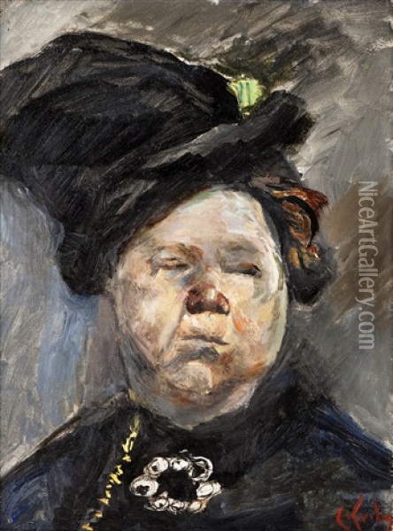 Madam Blom Oil Painting - Christian Krohg