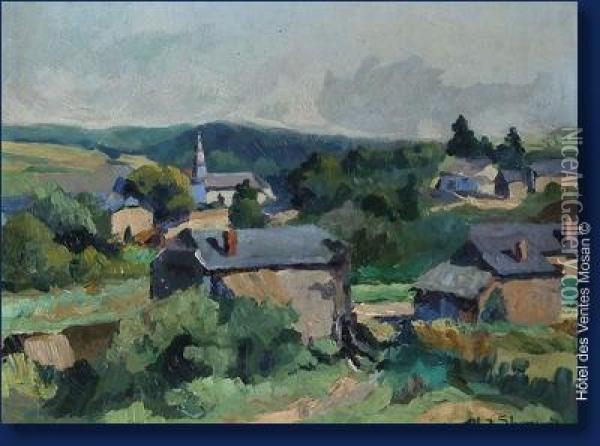 Panorama A Our Oil Painting - Modeste Jean Lhomme