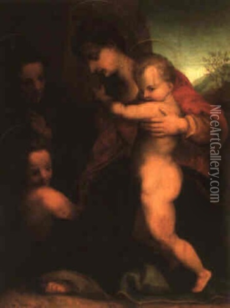 The Madonna And Child With The Infant St. John The Baptist Oil Painting - Andrea Del Sarto