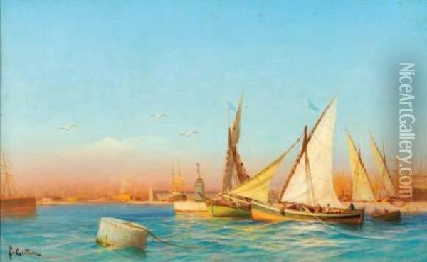 Le Port De Marseille Oil Painting - Louis Francois Gautier