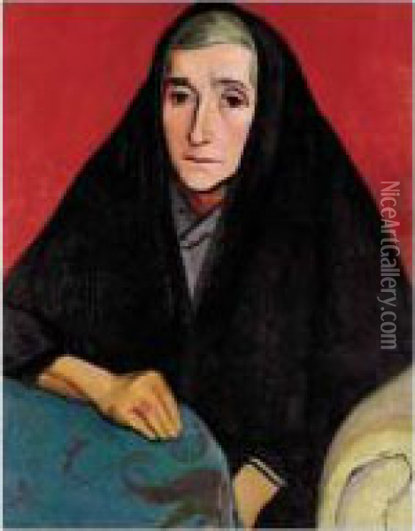 Portrait De Vieille Femme Oil Painting - Jean Hippolyte Marchand