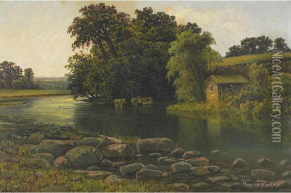 Grand River Valley Oil Painting - Homer Ransford Watson