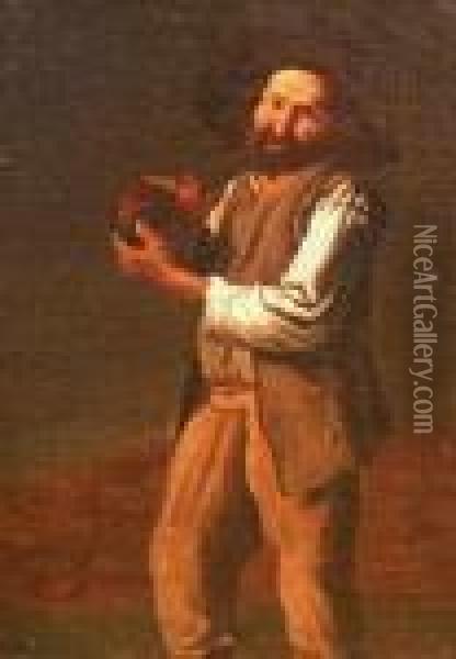 Peasant With A Water Gourd Oil Painting - Giacomo Francesco Cipper