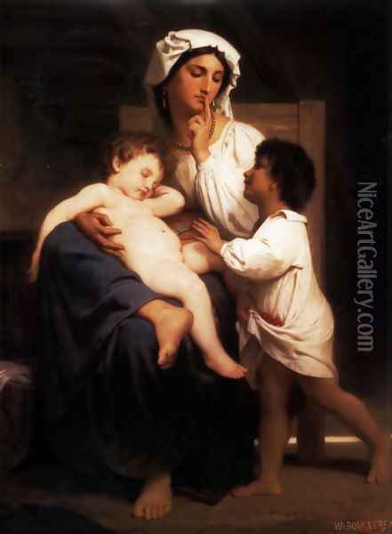Le sommeil (Asleep at last) Oil Painting - William-Adolphe Bouguereau