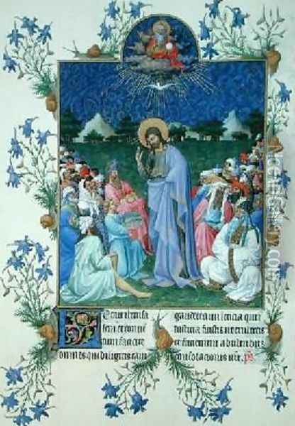 The Multiplication of Loaves and Fishes Oil Painting - Pol de Limbourg
