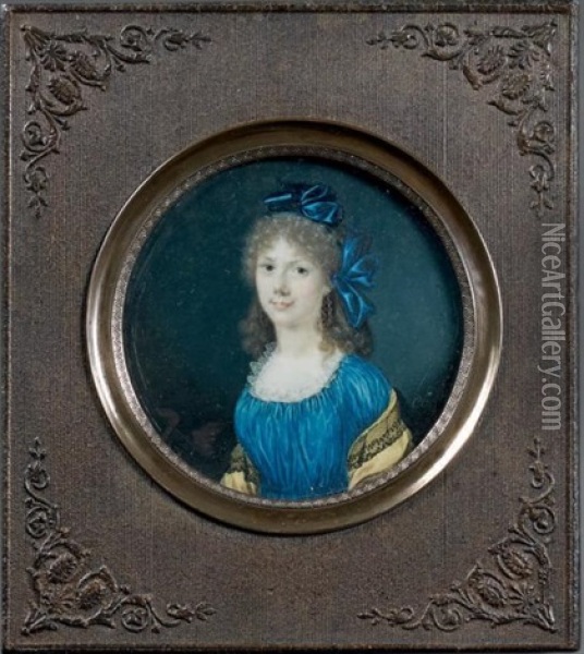 Portrait De Jeune Femme Oil Painting - Pierre Charles Cior
