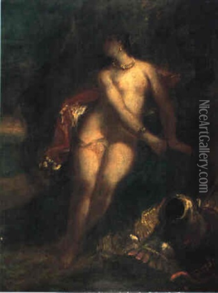 Ariadne Abandoned Oil Painting - Eugene Delacroix