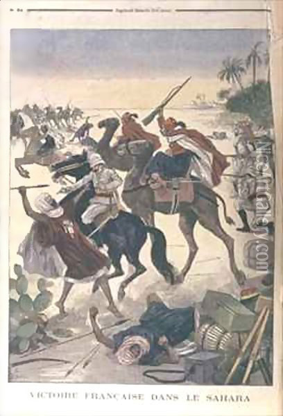 French Victory in the Sahara Oil Painting - Jose Belon