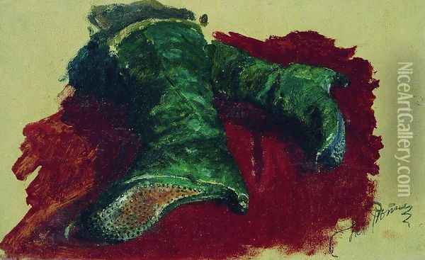 Tsarevich's boots Oil Painting - Ilya Efimovich Efimovich Repin