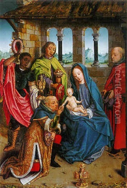 L'adoration Des Rois Mages Oil Painting - Hans Memling